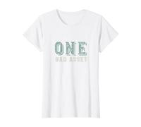 Divertido Juego de Palabras Contable Un Mal Activo Camiseta gráfica económica, Mujer, Blanco, XL