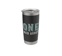 Divertido juego de palabras contable Un mal activo Vaso térmico de acero inoxidable de doble pared