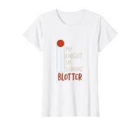 Divertido Juego de Palabras de Bingo Mi Caballero en Papel secante Brillante Camiseta gráfica económica, Mujer, Blanco, XL