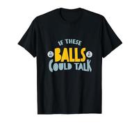Divertido Juego de Palabras de Bingo Si Estas Bolas pudieran Hablar Camiseta gráfica económica, Hombre, Negro, S