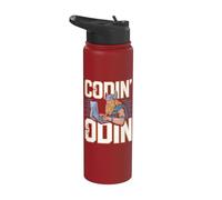 Divertido juego de palabras de codificación - Codin Odin - Codificador de software Stainless Steel Insulated Water Bottle
