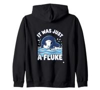 Divertido Juego de Palabras de Cola de Ballena era Solo una Ballena Fluke Viendo Sudadera con Capucha