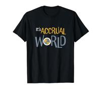 Divertido Juego de Palabras de Contabilidad Es el Mundo de acumulación Camiseta gráfica económica, Hombre, Negro, S