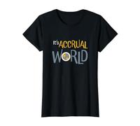 Divertido Juego de Palabras de Contabilidad Es el Mundo de acumulación Camiseta gráfica económica, Mujer, Negro, XL