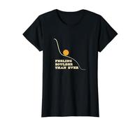 Divertido Juego de Palabras de Escalada Sentir Roca Que Nunca Camiseta gráfica económica, Mujer, Negro, L
