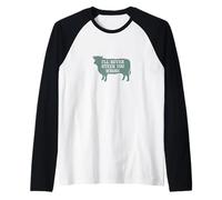 Divertido Juego de Palabras de Ganado Que Nunca te guiaré Mal Camiseta Manga Raglan