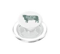 Divertido Juego de Palabras de Ganado Que Nunca te guiaré Mal PopSockets PopGrip para MagSafe
