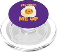 Divertido Juego de Palabras de Huevo You Crack Me Up Humor Breakfast Joke PopSockets PopGrip para MagSafe