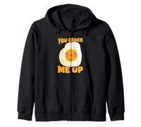 Divertido Juego de Palabras de Huevo You Crack Me Up Humor Breakfast Joke Sudadera con Capucha