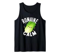 Divertido juego de palabras de jardinería Romaine Calm Gardener Gift Camiseta sin Mangas