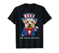 Divertido juego de palabras de perro Norfolk Terrier del 4 de julio Camiseta