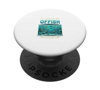 Divertido Juego de Palabras de Pesca I'Ll Be In My Offish Fish Humor PopSockets PopGrip Adhesivo