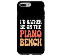 Divertido Juego de Palabras de Piano I'D Rather Be On The Piano Bench Carcasa para iPhone 7 Plus/8 Plus