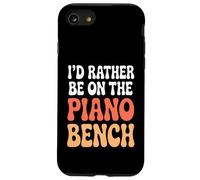 Divertido Juego de Palabras de Piano I'D Rather Be On The Piano Bench Carcasa para iPhone SE (2020) / 7/8