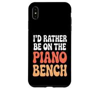 Divertido Juego de Palabras de Piano I'D Rather Be On The Piano Bench Carcasa para iPhone XS MAX