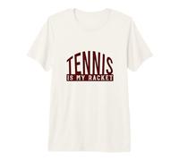 Divertido Juego de Palabras de Tenis El Tenis es mi Raqueta Camiseta Premium