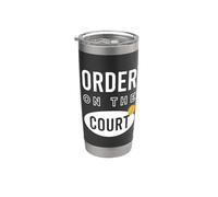 Divertido juego de palabras de tenis en la cancha Vaso térmico de acero inoxidable de doble pared