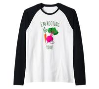 Divertido juego de palabras de verduras lindas verduras Camiseta Manga Raglan