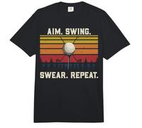Divertido Juego de Palabras del Equipo de Golf con el Objetivo del Swing jurar Repetir Golf Retro Comfort Colors Adult Heavyweight T-Shirt