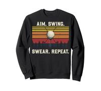 Divertido Juego de Palabras del Equipo de Golf con el Objetivo del Swing jurar Repetir Golf Retro Sudadera