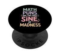 Divertido Juego de Palabras matemáticas - Primer Seno de la Locura - Maestro y Estudiante PopSockets PopGrip Adhesivo