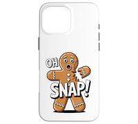 Divertido Juego de Palabras para Hornear Galletas navideñas con Forma de Hombre de Jengibre de Oh Snap Carcasa para iPhone 16 Pro MAX