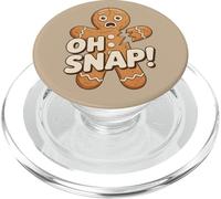 Divertido Juego de Palabras para Hornear Galletas navideñas con Forma de Hombre de Jengibre de Oh Snap PopSockets PopGrip para MagSafe