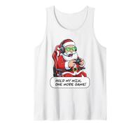 Divertido Juego de Santa Gamer Christmas Hold My Milk One More Camiseta sin Mangas
