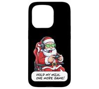 Divertido Juego de Santa Gamer Christmas Hold My Milk One More Carcasa para iPhone 15 Pro