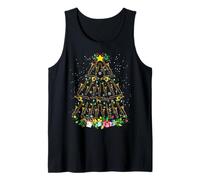 Divertido Juego de trombón navideño árbol de Navidad Amante de la música Papá Noel Camiseta sin Mangas