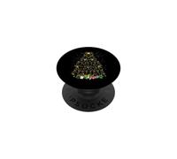 Divertido Juego de trombón navideño árbol de Navidad Amante de la música Papá Noel PopSockets PopGrip Adhesivo