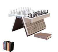 Divertido Juego del ahorcado, Libro de Juegos de Mesa del ahorcado, Juego de ajedrez magnético Impreso en 3D/Cuatro en Fila/Batalla Naval, para reuniones Familiares National Chess