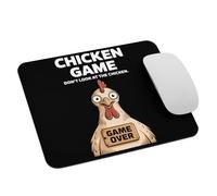Divertido Juego del Pollo: No Mires Al Pollo. Alfombrilla De Escritorio Duradero Alfombrilla De Ratón Agradable Mousepad para Oficina Hogar Ordenador 25X30Cm
