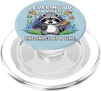 Divertido Juego Raccoon Life Snacks Controller Headset Design PopSockets PopGrip para MagSafe