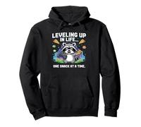 Divertido Juego Raccoon Life Snacks Controller Headset Design Sudadera con Capucha