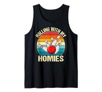 Divertido Jugador de Bolos Retro Rolling with My Homies Camiseta sin Mangas