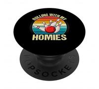 Divertido Jugador de Bolos Retro Rolling with My Homies PopSockets PopGrip Adhesivo