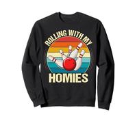 Divertido Jugador de Bolos Retro Rolling with My Homies Sudadera