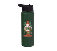 Divertido jugador de dardos navideño The Darts Nutcracker Stainless Steel Insulated Water Bottle