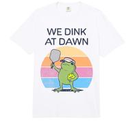 Divertido Jugador de Pickleball Frog de We Dink At Dawn Comfort Colors Adult Heavyweight T-Shirt