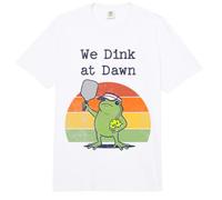 Divertido Jugador de Pickleball Frog de We Dink at Dawn Comfort Colors Adult Heavyweight T-Shirt