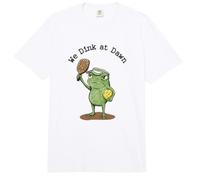 Divertido Jugador de Pickleball Frog de We Dink at Dawn Comfort Colors Adult Heavyweight T-Shirt