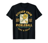 Divertido Jugador de Pickleball Kitchen Crew Sirve y aplasta Camiseta