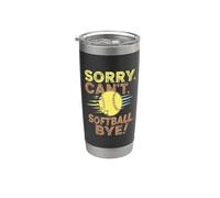 Divertido jugador de sóftbol lo siento, no puedo adiós al softbol Vaso térmico de acero inoxidable de doble pared