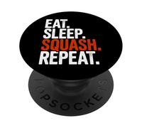 Divertido Jugador de Squash Eat Sleep Squash Repeat PopSockets PopGrip Adhesivo