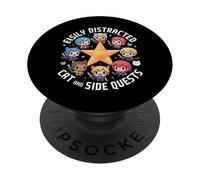 Divertido Jugador Diciendo Que los Gatos se distraen fácilmente PopSockets PopGrip Adhesivo