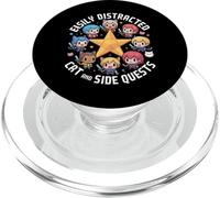 Divertido Jugador Diciendo Que los Gatos se distraen fácilmente PopSockets PopGrip para MagSafe