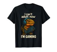 Divertido Jugador T-Rex, no Puedo ser Adulto Ahora, Estoy Jugando a un Lindo Dinosaurio Camiseta