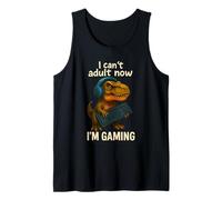 Divertido Jugador T-Rex, no Puedo ser Adulto Ahora, Estoy Jugando a un Lindo Dinosaurio Camiseta sin Mangas