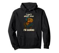 Divertido Jugador T-Rex, no Puedo ser Adulto Ahora, Estoy Jugando a un Lindo Dinosaurio Sudadera con Capucha
